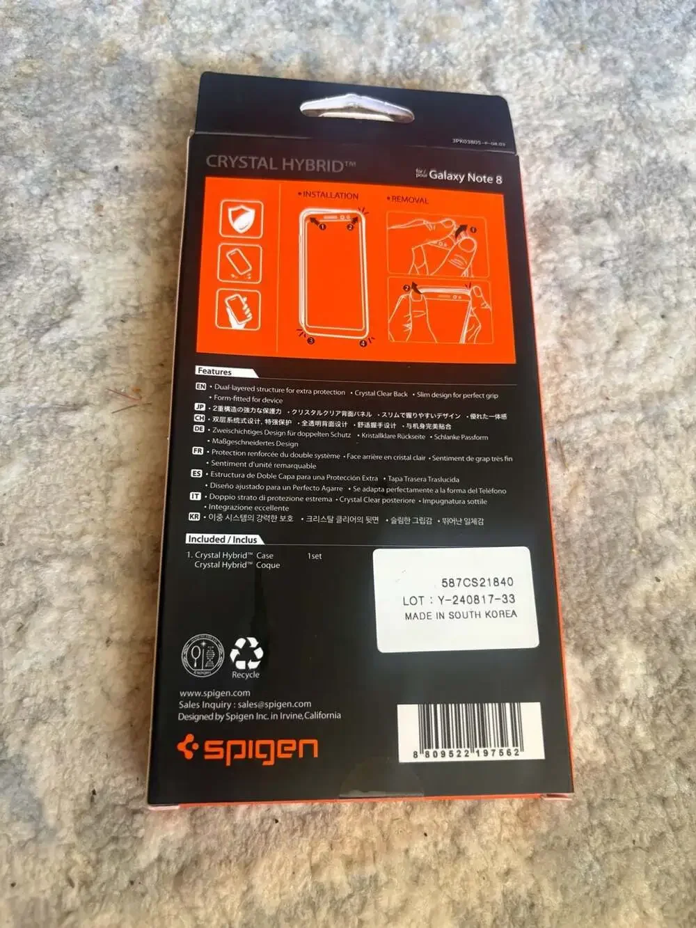 Spigen Crystal Hybrid Galaxy Note 8 Case